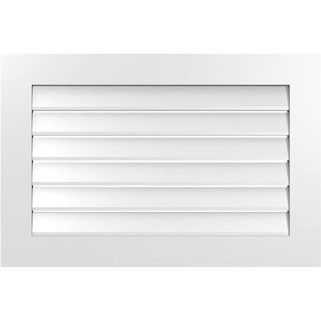 Ekena Millwork Vertical Surface Mount PVC Gable Vent: Functional, w/ 3-1/2"W x 1"P Standard Frame, 36"W x 24"H GVPVE36X2401SF